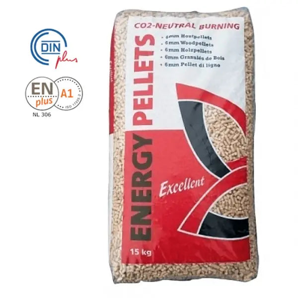 Energy Pellets Excellent ENplus A1 A-kwaliteit Houtpellets - 990kg Hele Pallet (66x15kg)
